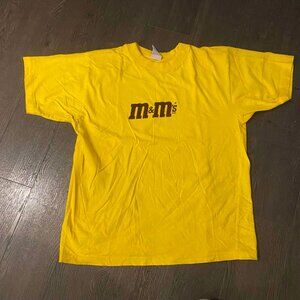 Vintage single stitch M&Ms t-shirt yellow size large